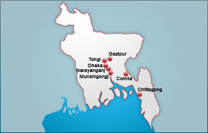 Bangladesh inspection map
