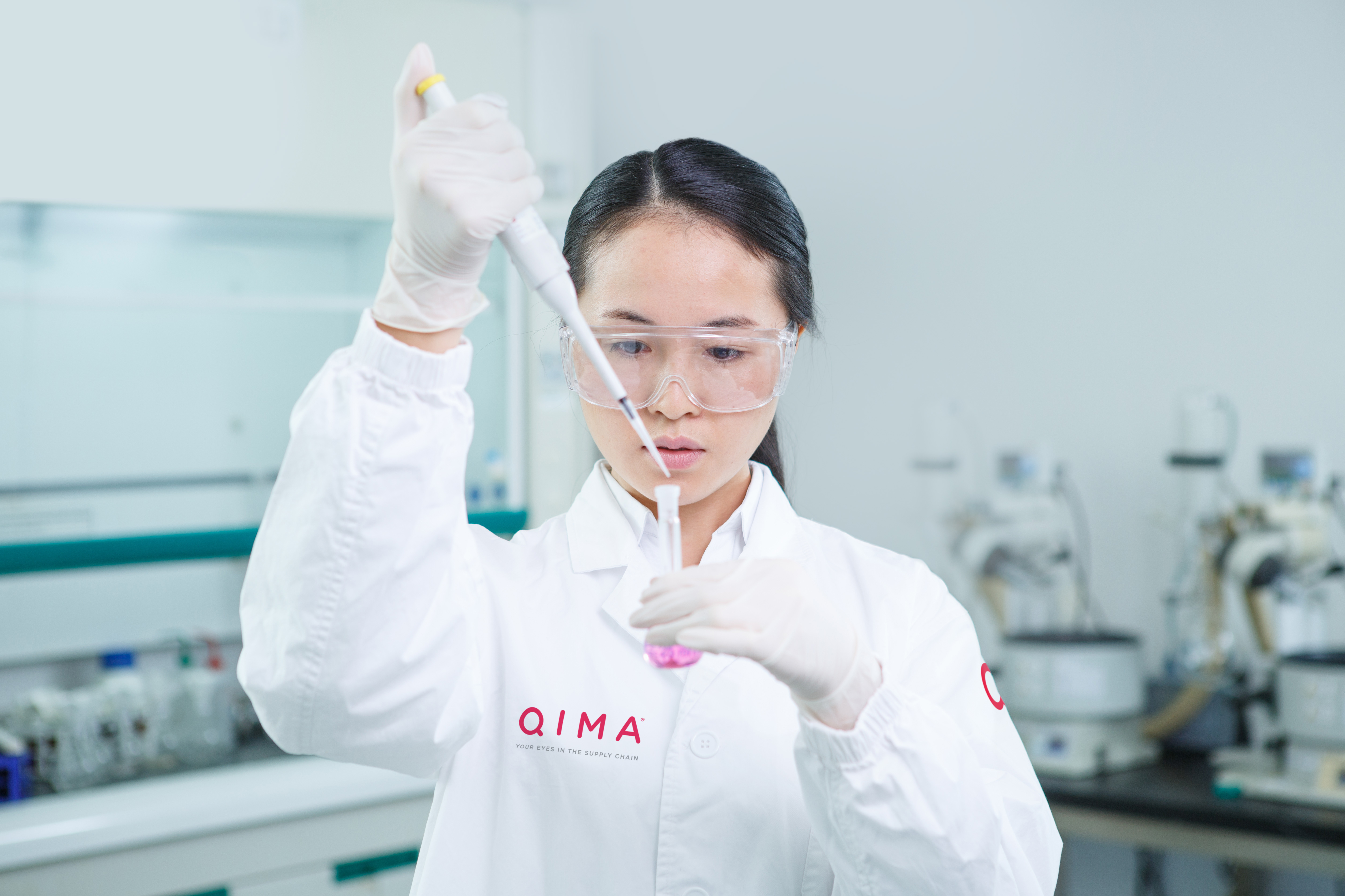 QIMA laboratory test performed as part of quality control check in China